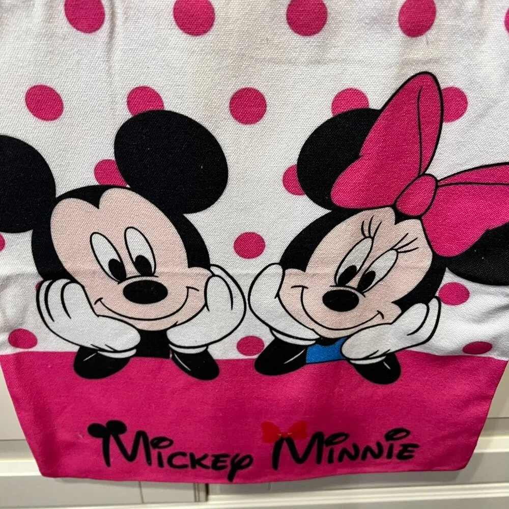 DISNEY‎ Mickey & Minnie Polka Dot Canvas Tote Bag (BRAND-NEW & SUPER CUTE!)